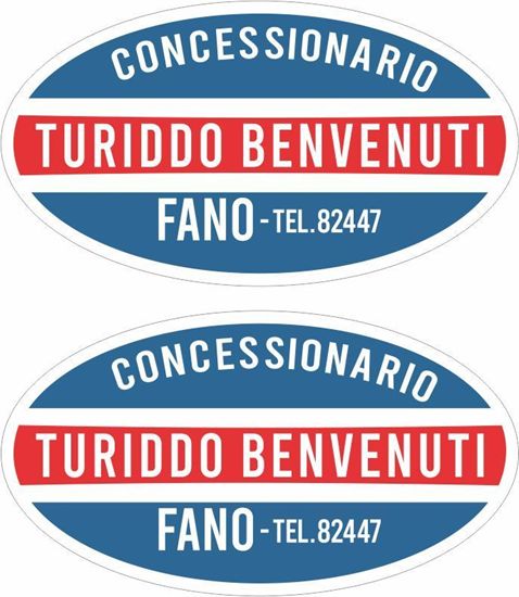 Picture of Turiddo Benvenutti Vespa / Lambretta Scooter Dealer Decals / Stickers