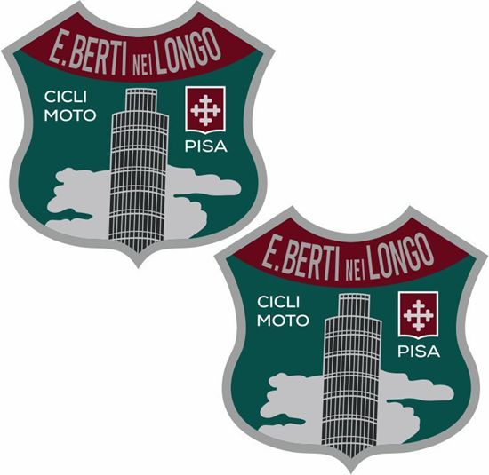 Picture of E Berti Longo Pisa Vespa / Lambretta Scooter Dealer Decals / Stickers