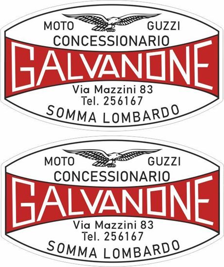 Picture of Galvanone moto guzzi concessionario Dealer Decals / Stickers