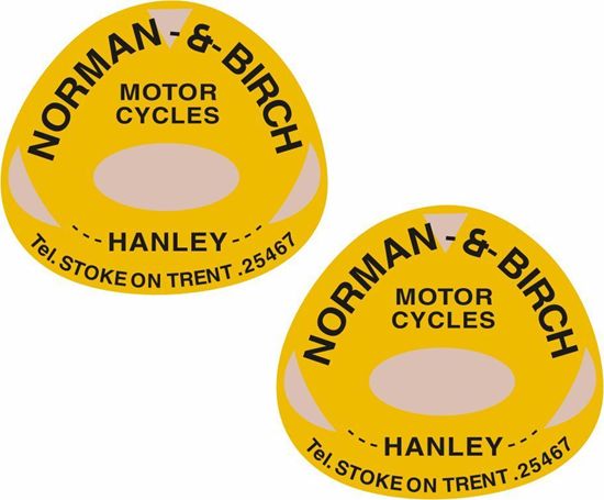 Picture of Norman & Birch Hanley Stoke On Trent Vespa / Lambretta Scooter Dealer Decals / Stickers