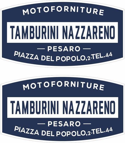 Picture of Tamburini Nazzareno Pesaro Vespa / Lambretta Scooter Dealer Decals / Stickers