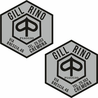 Picture of Vespa Piaggio Gill Rino Scooter Dealer Decals / Stickers