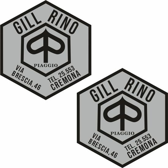 Picture of Vespa Piaggio Gill Rino Scooter Dealer Decals / Stickers
