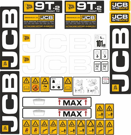 Picture of JCB 9T.2 Dumper replacement Decals / Stickers