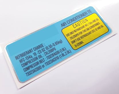 Picture of Impreza P1 replacement A/C Warning  Decal / sticker