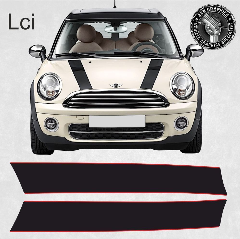 Zen Graphics - Mini Cooper LCi R55 / R56 / R57 / R58 / R59 Bonnet Stripes