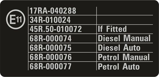Picture of Land Rover Discovery 2 E11 Engine Bay Decal / Sticker