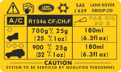 Picture of Land Rover Discovery 2 Air Conditioning Caution Decal / Sticker