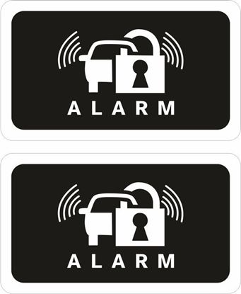 Picture of Jeep Wrangler Alarm Glass  Decals / Stickers