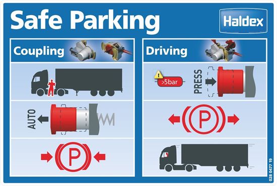 Picture of Haldex Safe Parking Trailer replacement Decals  / Stickers