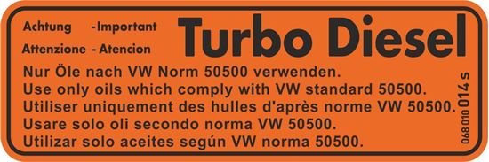 Picture of T3  replacement JX engine Turbo Diesel Decal / Sticker