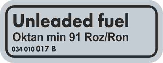 Picture of T25 / T3 Unleade Fuel replacement Decal / Sticker