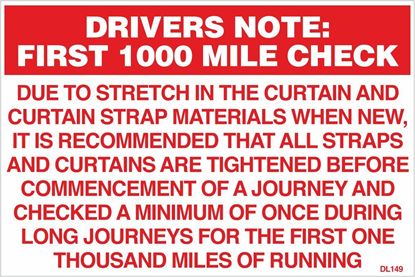Picture of Dennison Artic Trailer replacement Notice Check Decal / Stickers