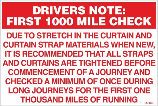Picture of Dennison Artic Trailer replacement Notice Check Decal / Stickers