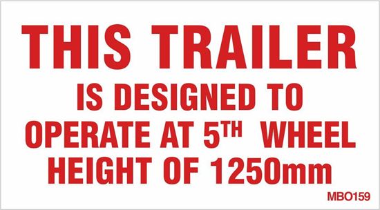 Picture of Dennison Artic Trailer replacement Wheel Height of 1250mm Decal / Sticker