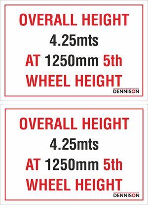 Picture of Dennison Artic Trailer replacement Overall Height Decals / Stickers