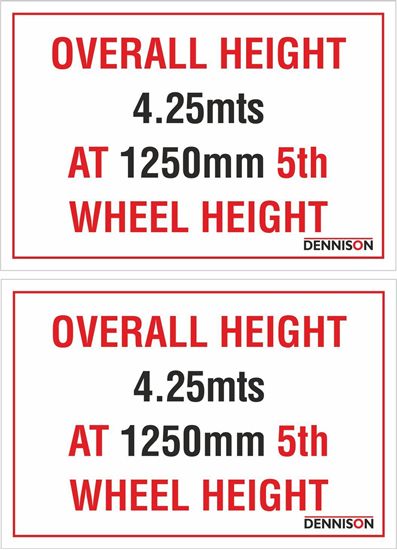 Picture of Dennison Artic Trailer replacement Overall Height Decals / Stickers