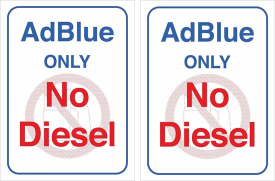 Picture of Tractor Unit AdBlue No Diesel Decals / Stickers