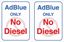 Picture of Tractor Unit AdBlue No Diesel Decals / Stickers