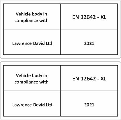Picture of Lawrence David Artic Trailer Compliance Decals / Stickers