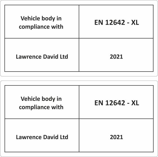 Picture of Lawrence David Artic Trailer Compliance Decals / Stickers