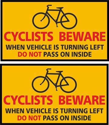 Picture of "Cyclists Beware" Decals / Stickers