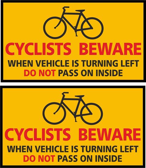 Picture of "Cyclists Beware" Decals / Stickers