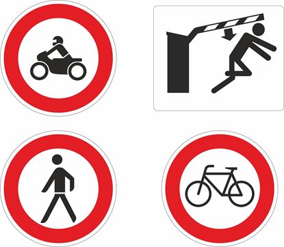 Picture of Car Park / Access raised Barrier Warning Decals / Stickers