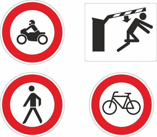 Picture of Car Park / Access raised Barrier Warning Decals / Stickers