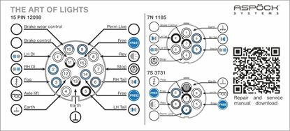 Picture of Dennison Arctic Trailer Aspock Systems Lighting Diagram Decal / Sticker
