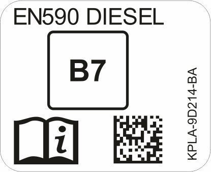 Picture of Ford Transit Connect 2012 - 2022 replacement Fuel Flap Decal