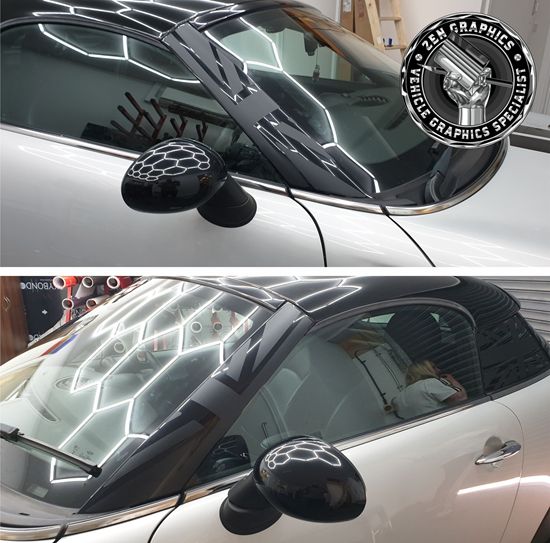 Picture of Mini R58 Coupe A Pillar Black Jack Decals / Stickers