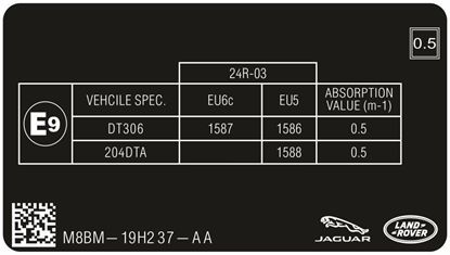 Picture of Land Rover Defender 110 L663 replacementunder Bonnet E9 Decal / Sticker