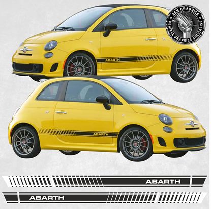 Picture of Fiat 500  Abarth side Stripes / Stickers  FACTORY FIT