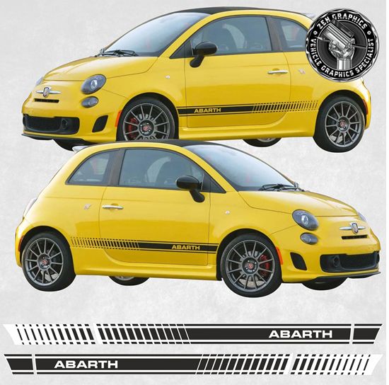 Picture of Fiat 500  Abarth side Stripes / Stickers  FACTORY FIT