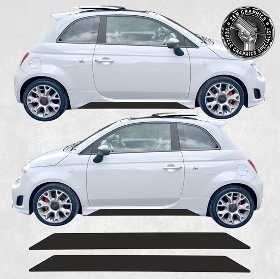Picture of 500 / 595 / 695 Abarth side Skirt Stripes / Decals