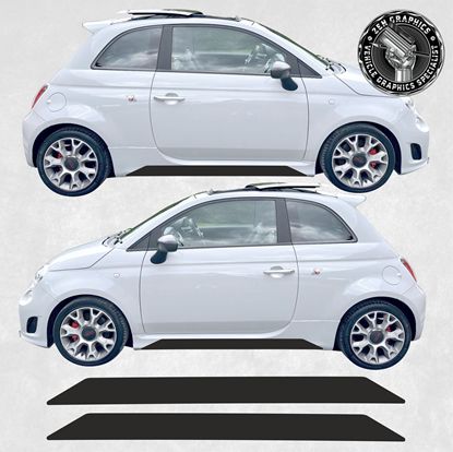 Picture of Fiat 500 / 595 / 695 Abarth side Skirt Stripes / Decals