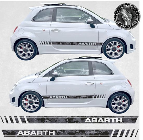 Picture of Fiat 500 / 595 Abarth Pixel Camo side Stripes / Stickers