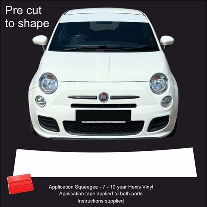 Picture of Fiat 500 / 595 / 695 Pre cut Sunstrip (No Trimming) Decal / Sticker