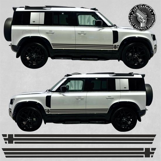 Picture of Defender 110 & 90 (new shape) side Stripes / Stickers