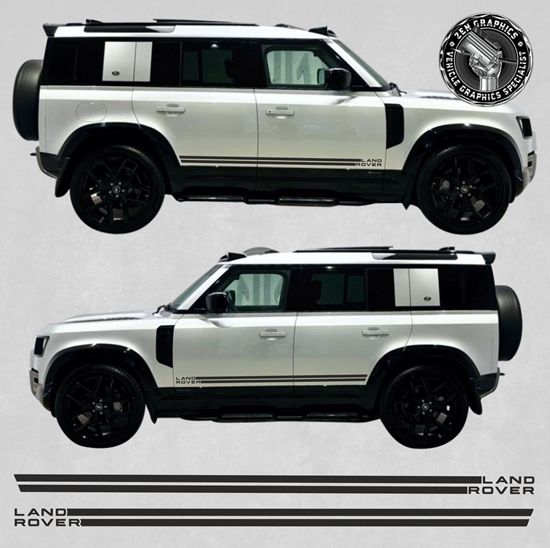 Picture of Defender 110 & 90 (new shape) side Stripes / Stickers