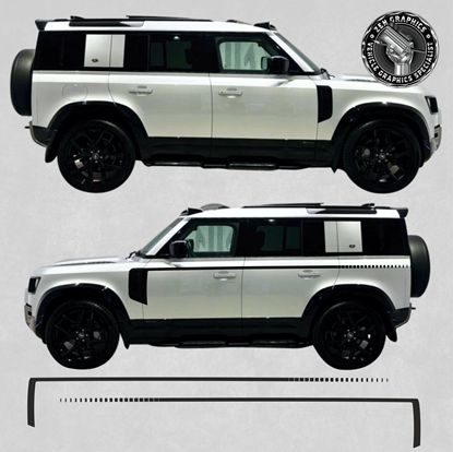 Picture of Defender 110 & 90 (new shape) side Stripes  / Stickers