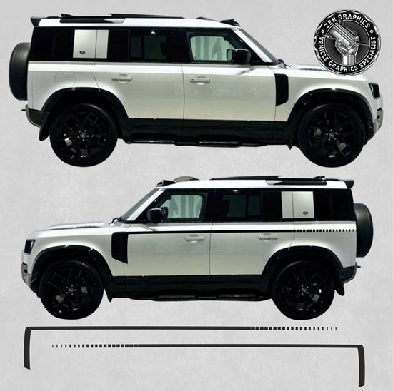 Picture of Defender 110 & 90 (new shape) side Stripes  / Stickers