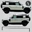 Picture of Defender 110 & 90 (new shape) side Stripes  / Stickers