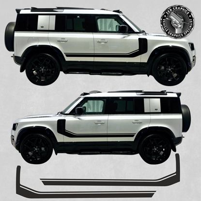 Picture of Defender 110 & 90 (new shape) side Stripes  / Stickers