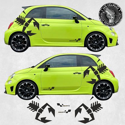 Picture of Fiat  500 / 595  Abarth side Stickers / Decals