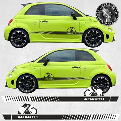 Picture of Fiat 500 Abarth OEM style side Stripes / Stickers FACTORY FIT