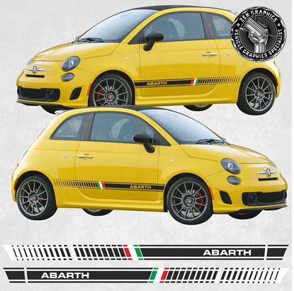 Picture of Fiat 500 / 595 Abarth side Italia  side Stripes / Stickers