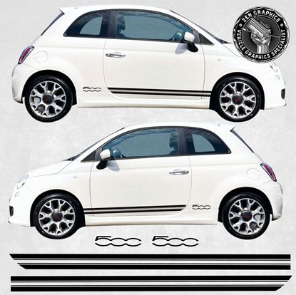 Picture of Fiat  500 Side Stripes & 500 Stickers