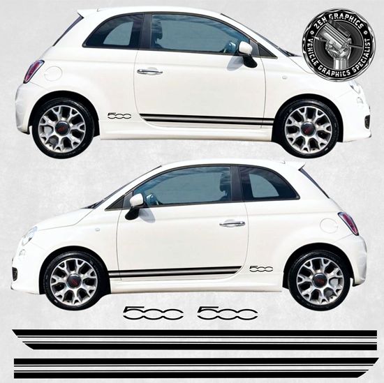 Picture of Fiat  500 Side Stripes & 500 Stickers